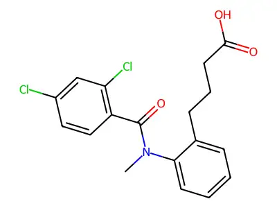 Benzenebutanoic acid, 2-((2,4-dichlorobenzoyl)methylamino)- structure