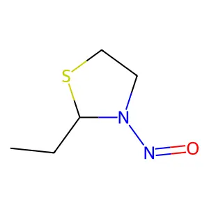 2-Ethyl-N-nitrosothiazolidine structure