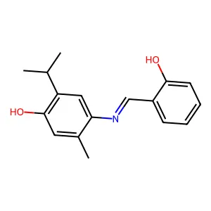 4-((2-Hydroxybenzylidene)amino)-2-isopropyl-5-methylphenol structure