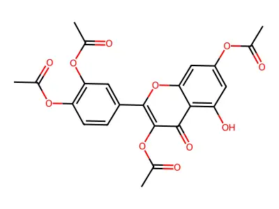 Quercetin 3,3',4',7-tetraacetate structure
