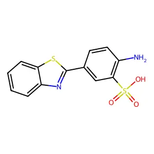2-Amino-5-(1,3-benzothiazol-2-yl)benzenesulfonic acid structure