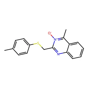 Quinazoline, 4-methyl-2-(((4-methylphenyl)thio)methyl)-, 3-oxide structure