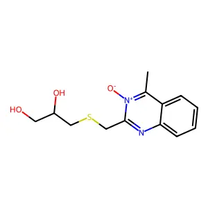 3-(((4-Methyl-3-oxido-2,3-dihydro-2-quinazolinyl)methyl)thio)-1,2-propanediol structure