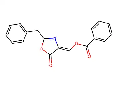 (2-Benzyl-5-oxo-1,3-oxazol-4-ylidene)methyl benzoate structure
