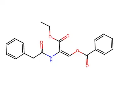 [3-Ethoxy-3-oxo-2-[(2-phenylacetyl)amino]prop-1-enyl] benzoate structure