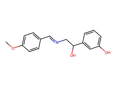 3-Hydroxy-alpha-((((4-methoxyphenyl)methylene)amino)methyl)benzenemethanol structure