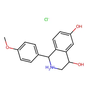 4,6-Isoquinolinediol, 1,2,3,4-tetrahydro-1-(4-methoxyphenyl)-, hydrochloride structure