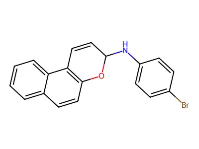 3H-Naphtho(2,1-b)pyran-3-amine, N-(4-bromophenyl)- structure