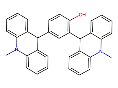 Phenol, 2,4-bis(9,10-dihydro-10-methyl-9-acridinyl)- structure