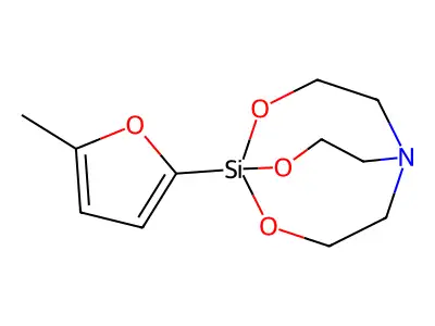 2,8,9-Trioxa-5-aza-1-silabicyclo(3.3.3)undecane, 1-(5-methyl-2-furanyl)- structure