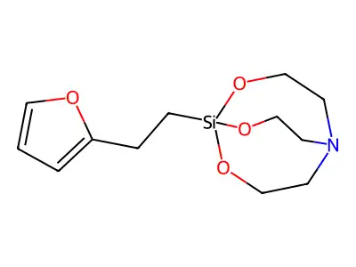 2,8,9-Trioxa-5-aza-1-silabicyclo(3.3.3)undecane, 1-(2-(2-furanyl)ethyl)- structure
