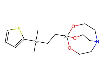 1-(2-(Dimethyl-2-thienylsilyl)ethyl)silatrane structure