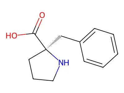 (R)-2-benzylpyrrolidine-2-carboxylic acid structure