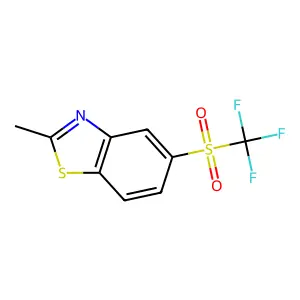 2-Methyl-5-[(trifluoromethyl)sulfonyl]-1,3-benzothiazole structure