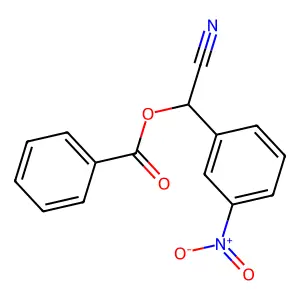 Cyano(3-nitrophenyl)methyl benzoate structure