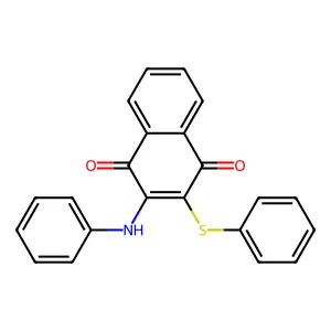 2-Anilino-3-(phenylsulfanyl)naphthoquinone structure