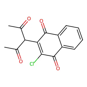 2-Chloro-3-(2,4-dioxopentan-3-yl)naphthalene-1,4-dione structure