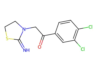 1-(3,4-Dichlorophenyl)-2-(2-imino-1,3-thiazolidin-3-yl)ethanone structure