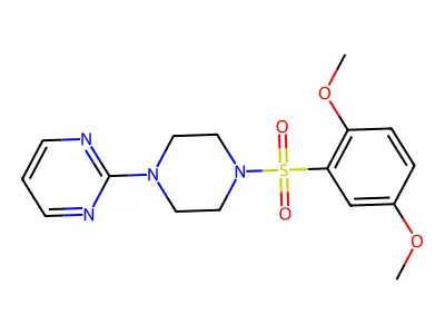 2-{4-[(2,5-Dimethoxyphenyl)sulfonyl]piperazino}pyrimidine structure