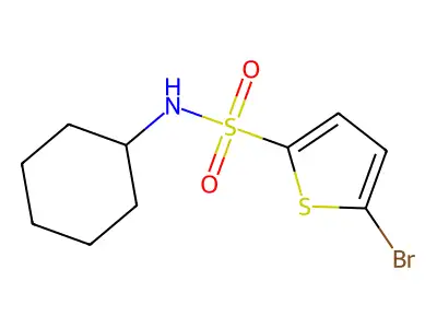 5-bromo-N-cyclohexylthiophene-2-sulfonamide structure