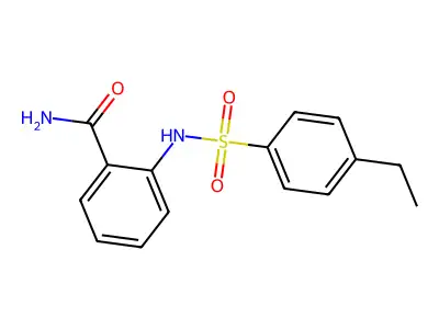 2-{[(4-乙基苯基)磺酰基]氨基}苯甲酰胺 structure