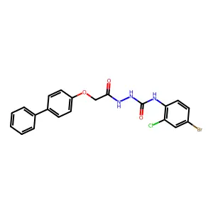 1-(4-Bromo-2-chlorophenyl)-3-[[2-(4-phenylphenoxy)acetyl]amino]urea structure