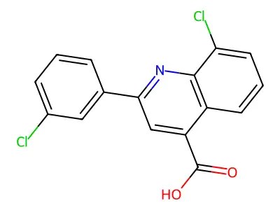 8-Chloro-2-(3-chlorophenyl)quinoline-4-carboxylic acid structure