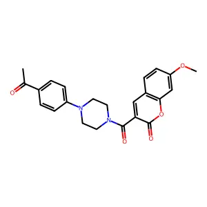 3-[4-(4-Acetylphenyl)piperazine-1-carbonyl]-7-methoxychromen-2-one structure