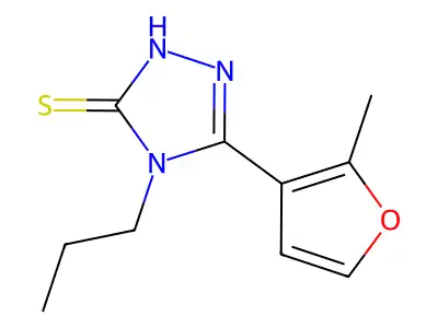 5-(2-methyl-3-furyl)-4-propyl-4H-1,2,4-triazole-3-thiol structure