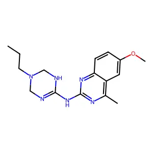 6-methoxy-4-methyl-N-(5-propyl-1,4,5,6-tetrahydro-1,3,5-triazin-2-yl)quinazolin-2-amine structure