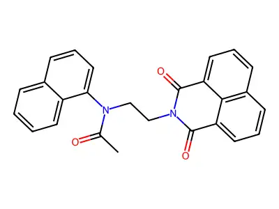 N-[2-(1,3-dioxobenzo[de]isoquinolin-2-yl)ethyl]-N-naphthalen-1-ylacetamide structure