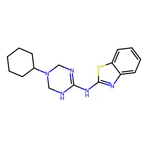 Benzothiazol-2-yl-(5-cyclohexyl-1,4,5,6-tetrahydro-[1,3,5]triazin-2-yl)-amine structure