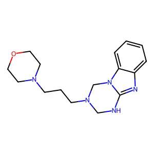 3-[3-(morpholin-4-yl)propyl]-1,2,3,4-tetrahydro[1,3,5]triazino[1,2-a]benzimidazole structure