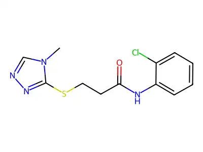 N-(2-chlorophenyl)-3-[(4-methyl-1,2,4-triazol-3-yl)sulfanyl]propanamide structure
