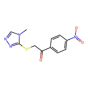 2-[(4-Methyl-1,2,4-triazol-3-yl)sulfanyl]-1-(4-nitrophenyl)ethanone structure