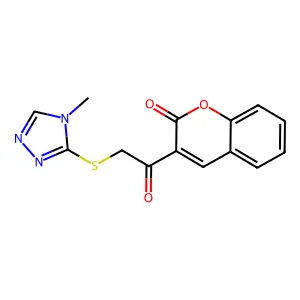 3-[2-[(4-Methyl-1,2,4-triazol-3-yl)sulfanyl]acetyl]chromen-2-one structure