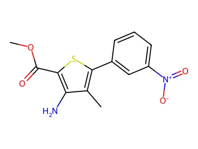 Methyl 3-amino-4-methyl-5-(3-nitrophenyl)thiophene-2-carboxylate structure