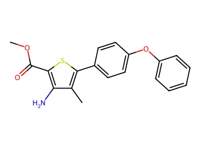 Methyl 3-amino-4-methyl-5-(4-phenoxyphenyl)thiophene-2-carboxylate structure