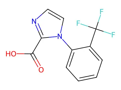 1-[2-(trifluoromethyl)phenyl]-1H-imidazole-2-carboxylic acid structure