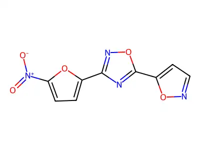 5-(5-Isoxazolyl)-3-(5-nitro-2-furanyl)-1,2,4-oxadiazole structure