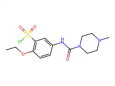 2-Ethoxy-5-(4-methylpiperazine-1-carboxamido)benzene-1-sulfonyl chloride structure