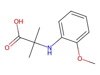 N-(2-methoxyphenyl)-2-methylalanine structure