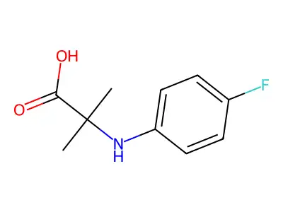 2-(4-Fluoro-phenylamino)-2-methyl-propionic acid structure
