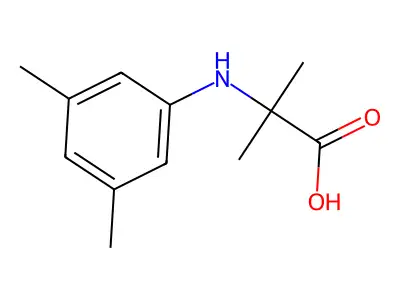 2-(3,5-Dimethylanilino)-2-methylpropanoic acid structure