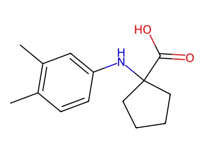 1-(3,4-Dimethylanilino)cyclopentane-1-carboxylic acid structure