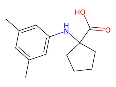 1-(3,5-Dimethylanilino)cyclopentane-1-carboxylic acid structure