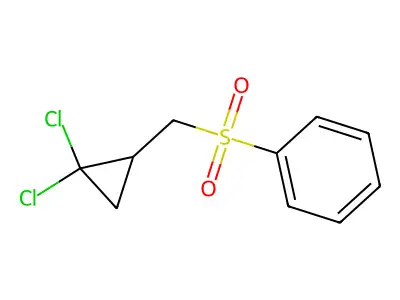 (2,2-Dichlorocyclopropyl)methyl phenyl sulfone structure