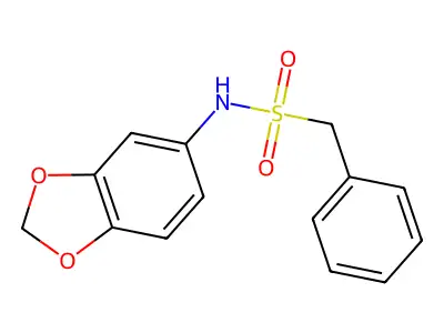 N-(1,3-benzodioxol-5-yl)-1-phenylmethanesulfonamide structure