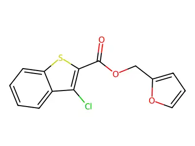 Furan-2-ylmethyl 3-chloro-1-benzothiophene-2-carboxylate structure