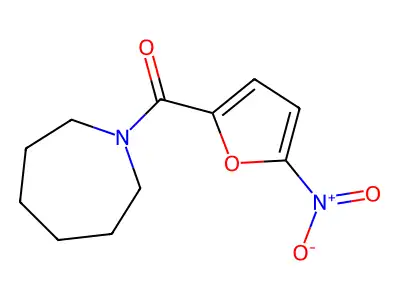 (Hexahydro-1H-azepin-1-yl)(5-nitro-2-furanyl)methanone structure